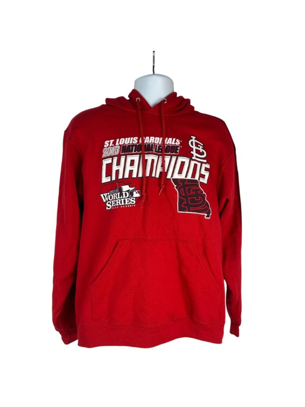 St. Louis Cardinals 2013 National League Champions Hoodie M Red Jerzees Cotton B